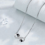 Collier Infinity Pawsavtryck z Kamieniami Zirconia
