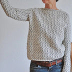Victoria | Elegancki szary sweter z dekoltem łódki