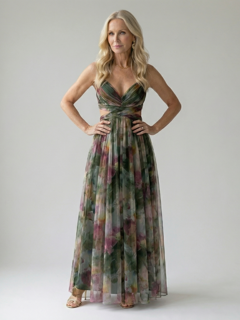 Isel | Miękka sukienka maxi typu wrap