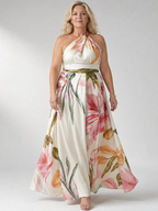 Amiel | Sukienka maxi w jasne, kwiatowe wzory