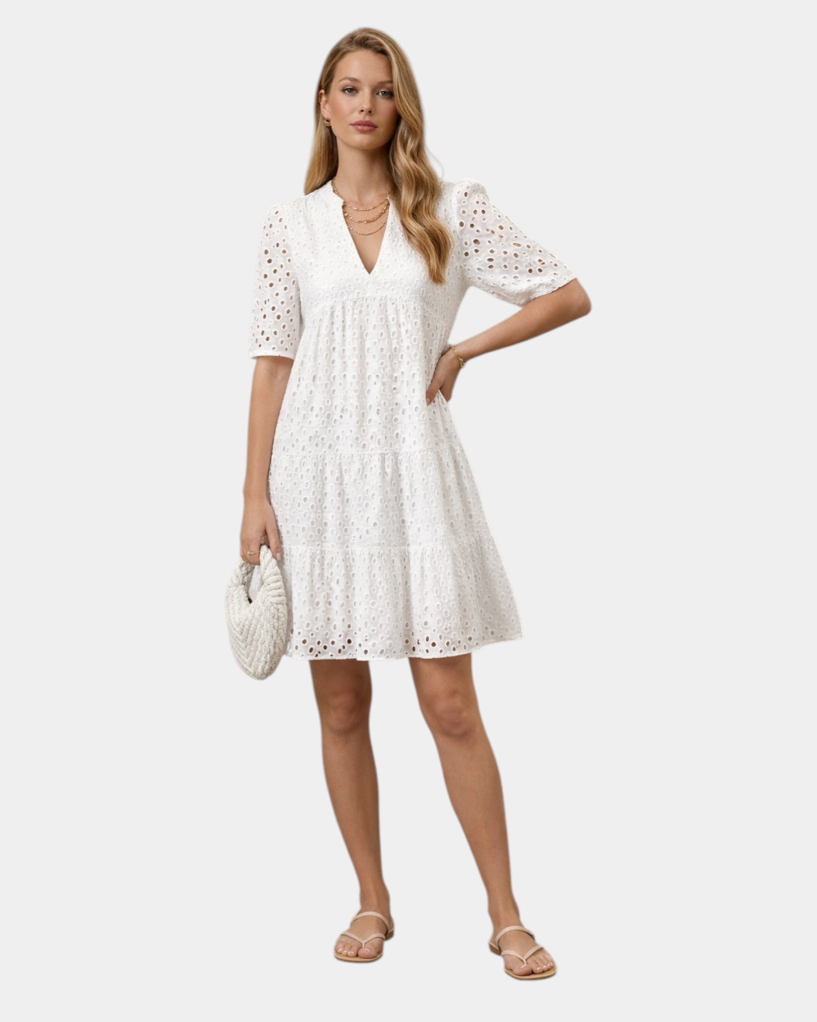 Garance | Mini sukienka haftowana