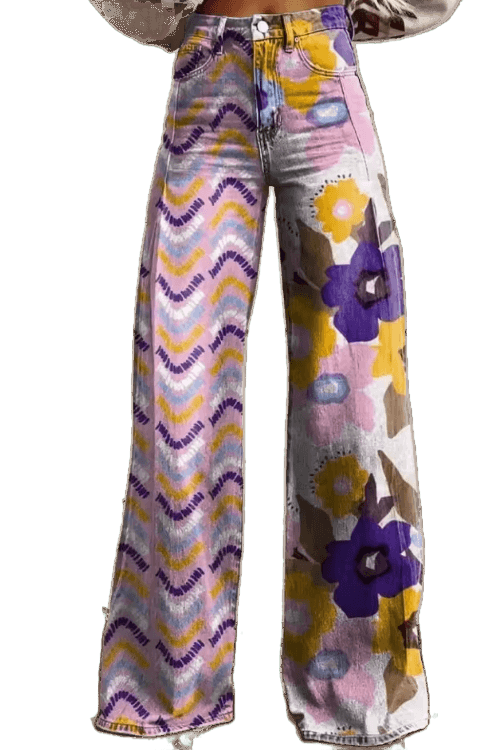 Isadora - Spodnie Boho w Kwiaty