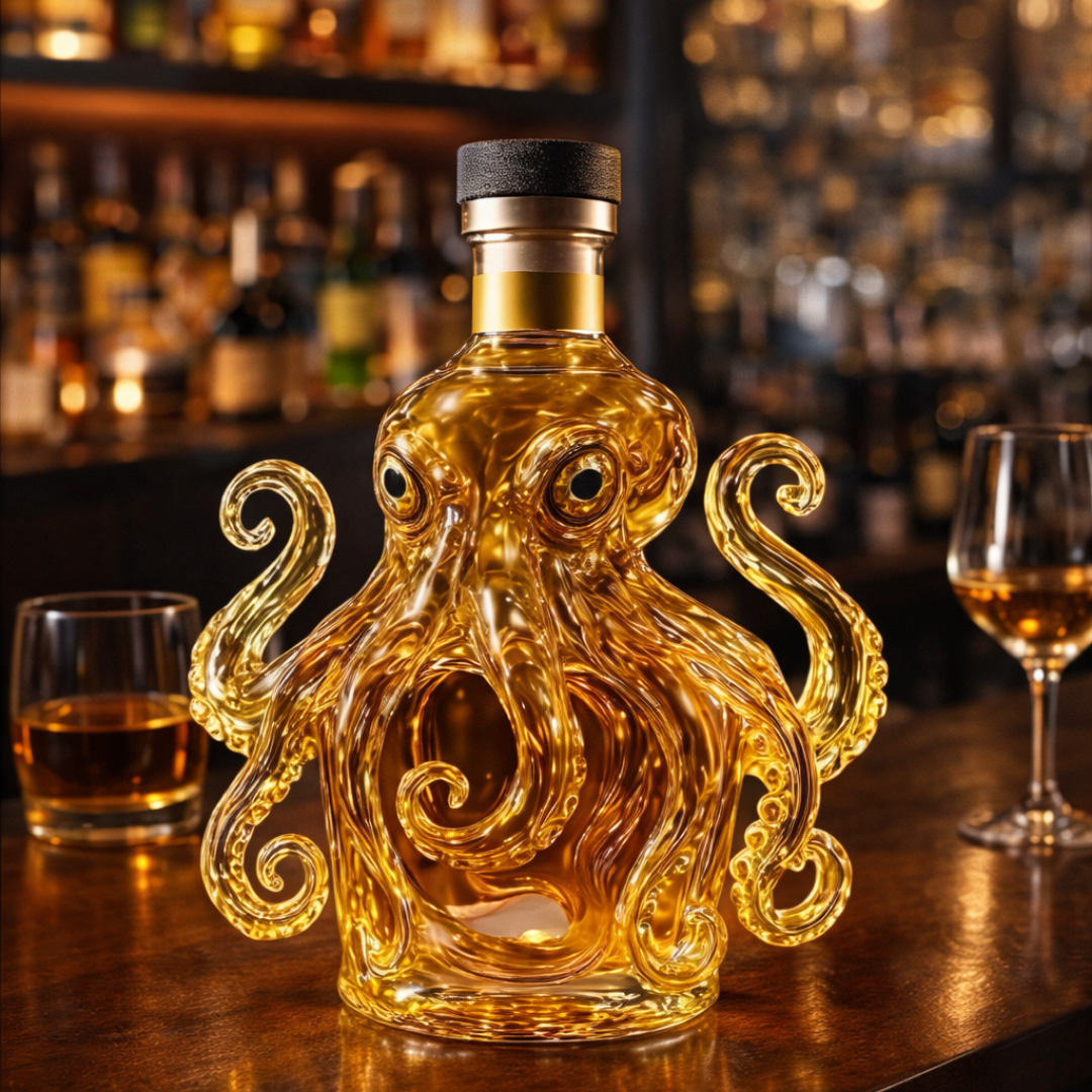 Butelka whisky - Edycja z ośmiornicą