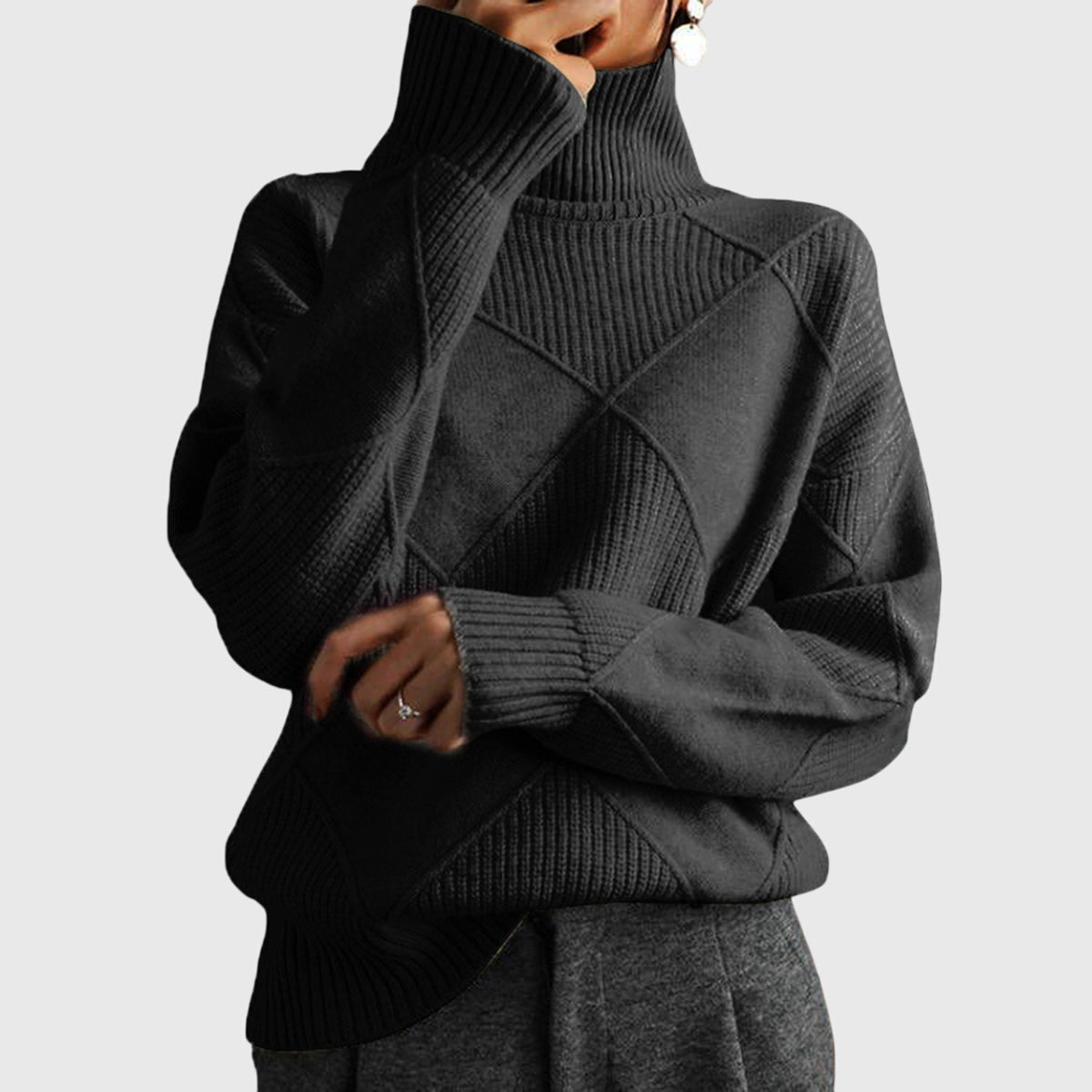 Lauren | Sweter z wysokim kołnierzem