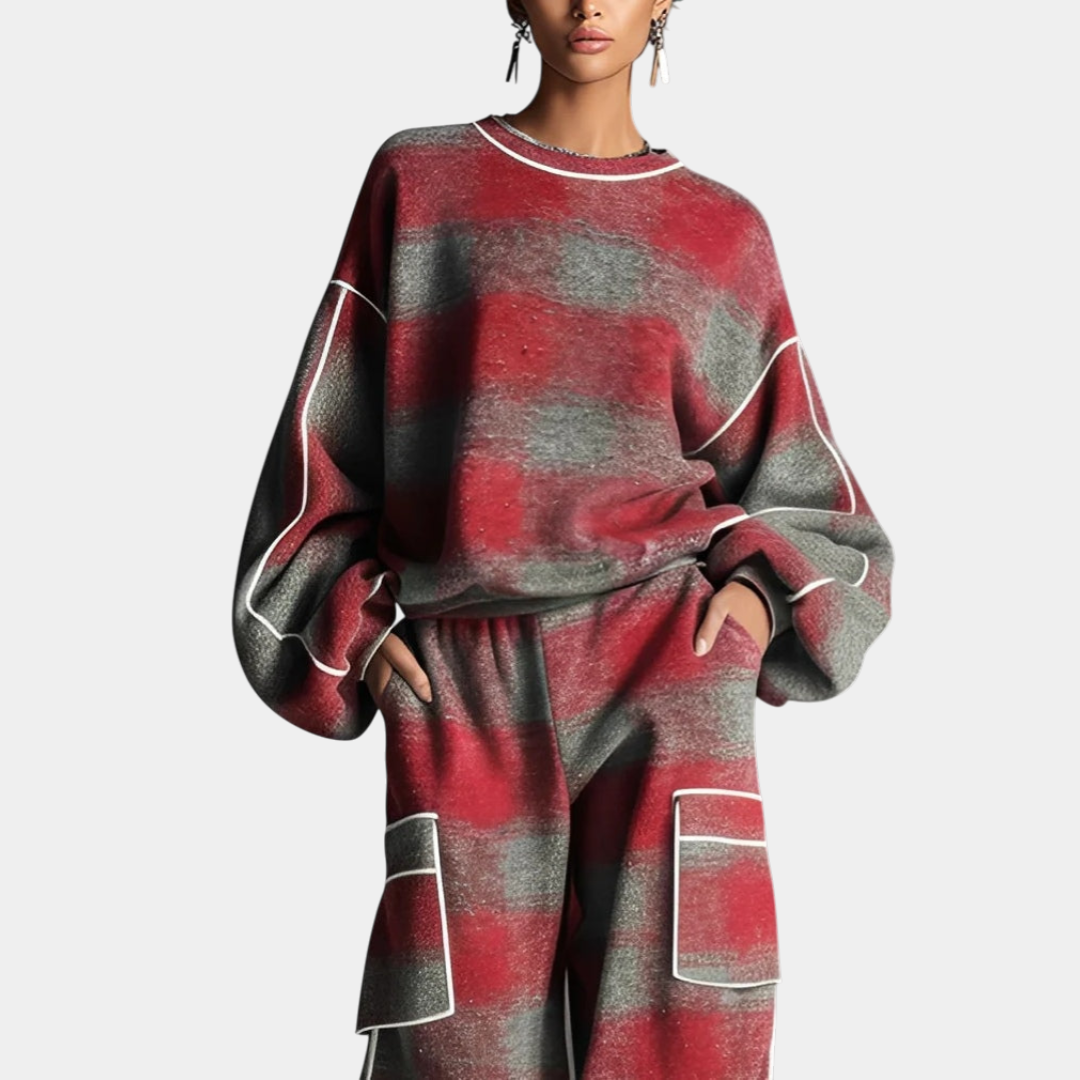 Carmen | Zestaw Bluza i Spodnie Color Block