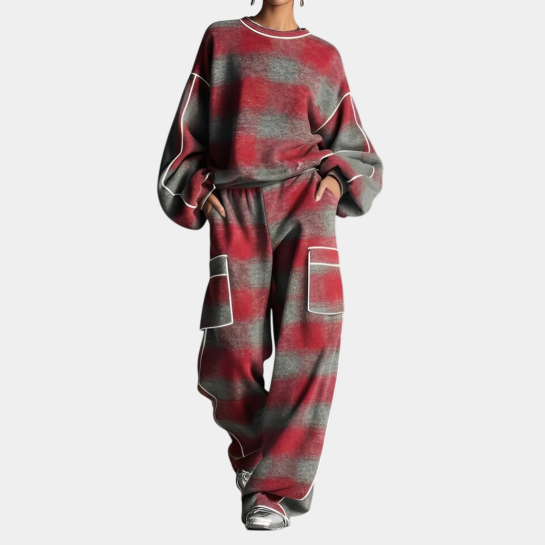 Carmen | Zestaw Bluza i Spodnie Color Block