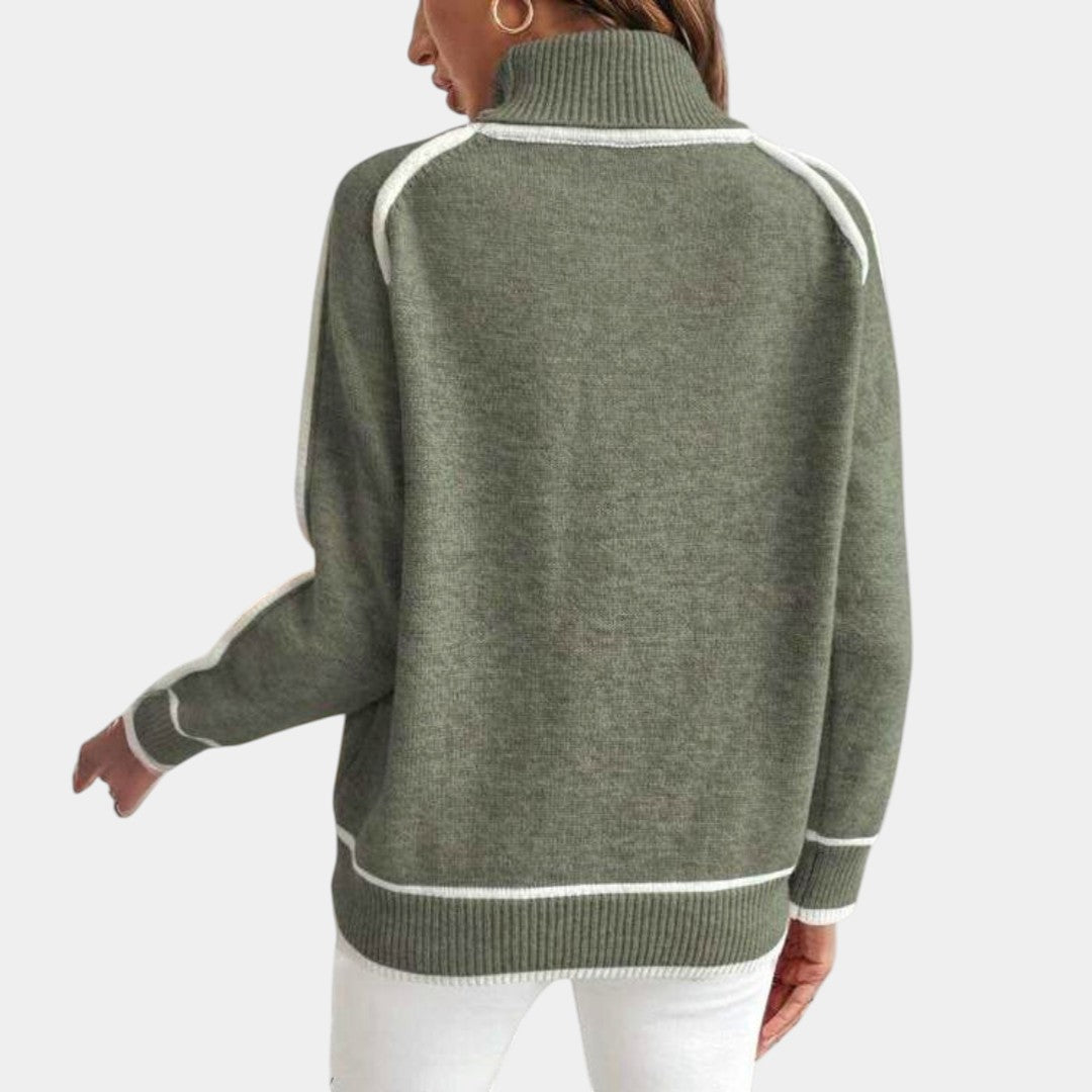 Kaylee | Elegancki sweter z wysokim kołnierzem