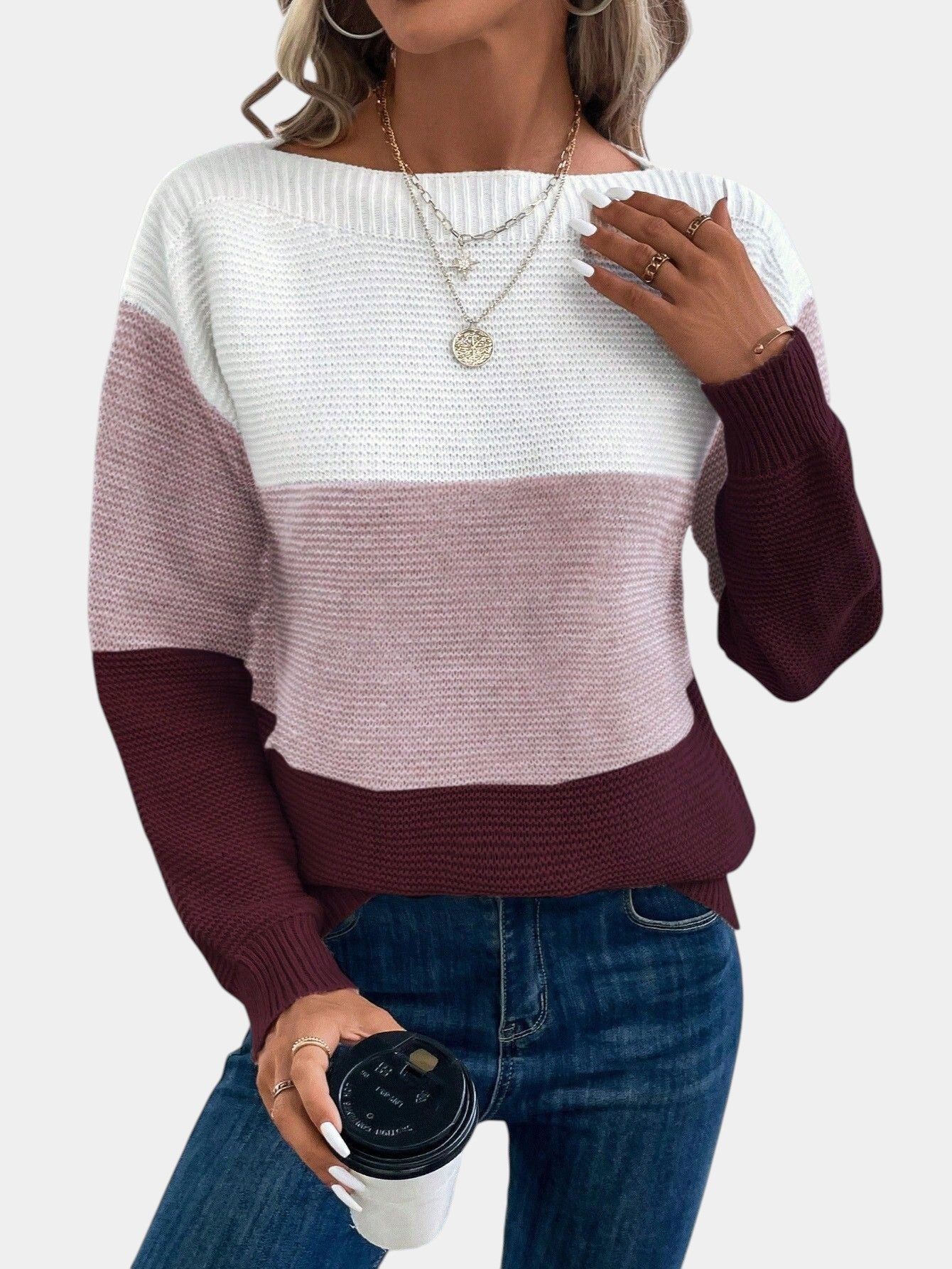 Serena | Miękki Gradientowy Sweter z Wygodnym Krojem