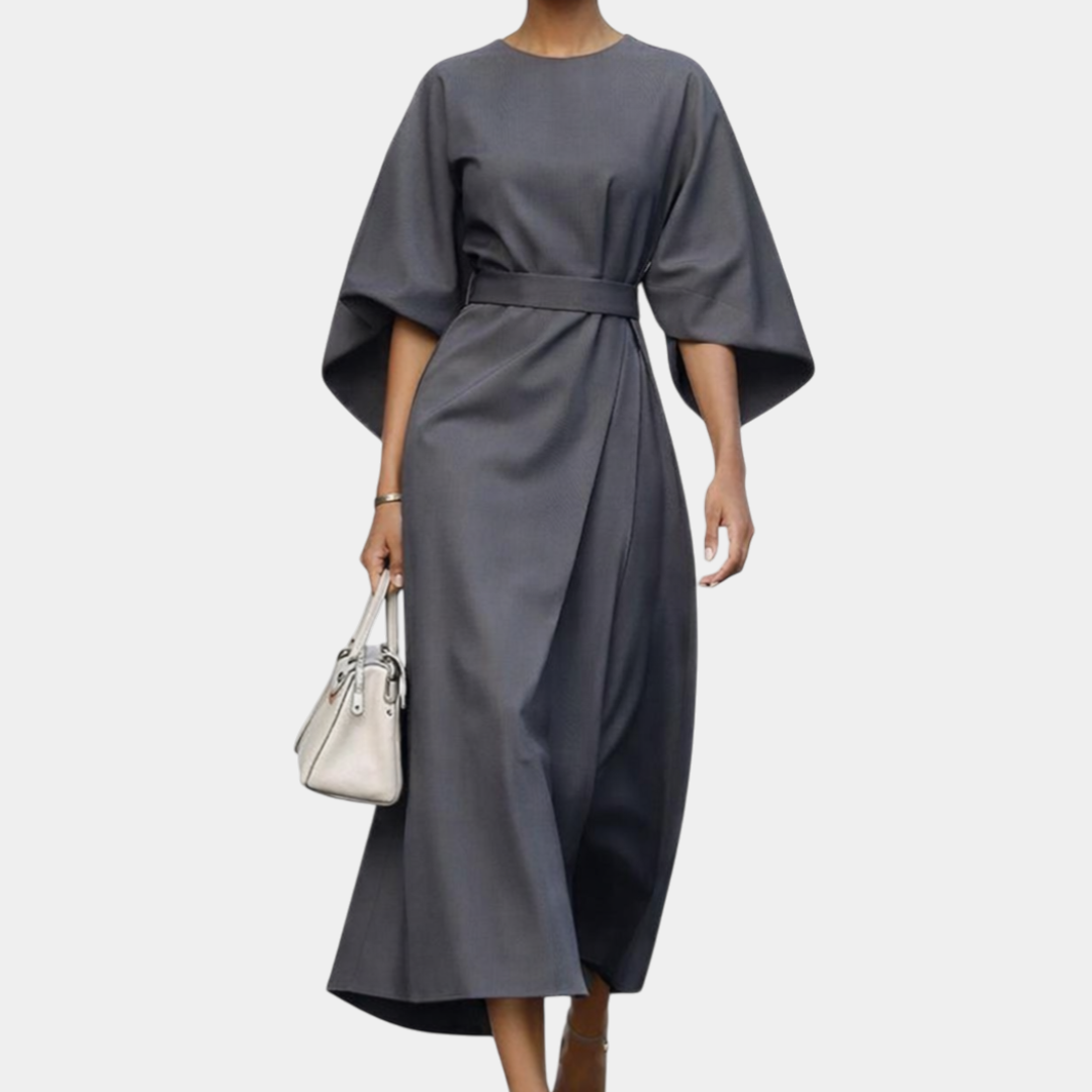 Ariane | Maxi Sukienka z Rękawami Kimono