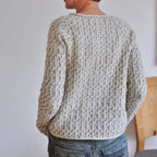 Victoria | Elegancki szary sweter z dekoltem łódki