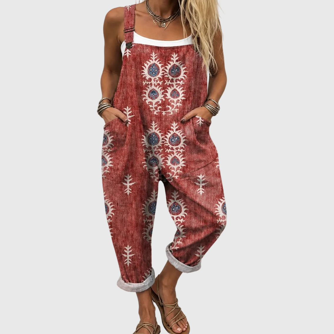 Elegancki Boho Jumpsuit Soft