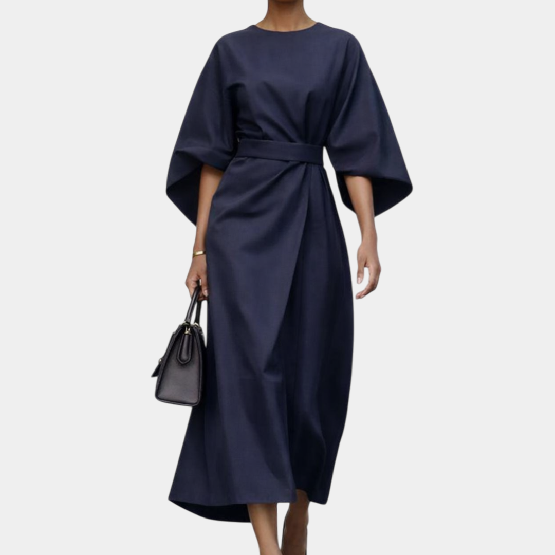 Ariane | Maxi Sukienka z Rękawami Kimono