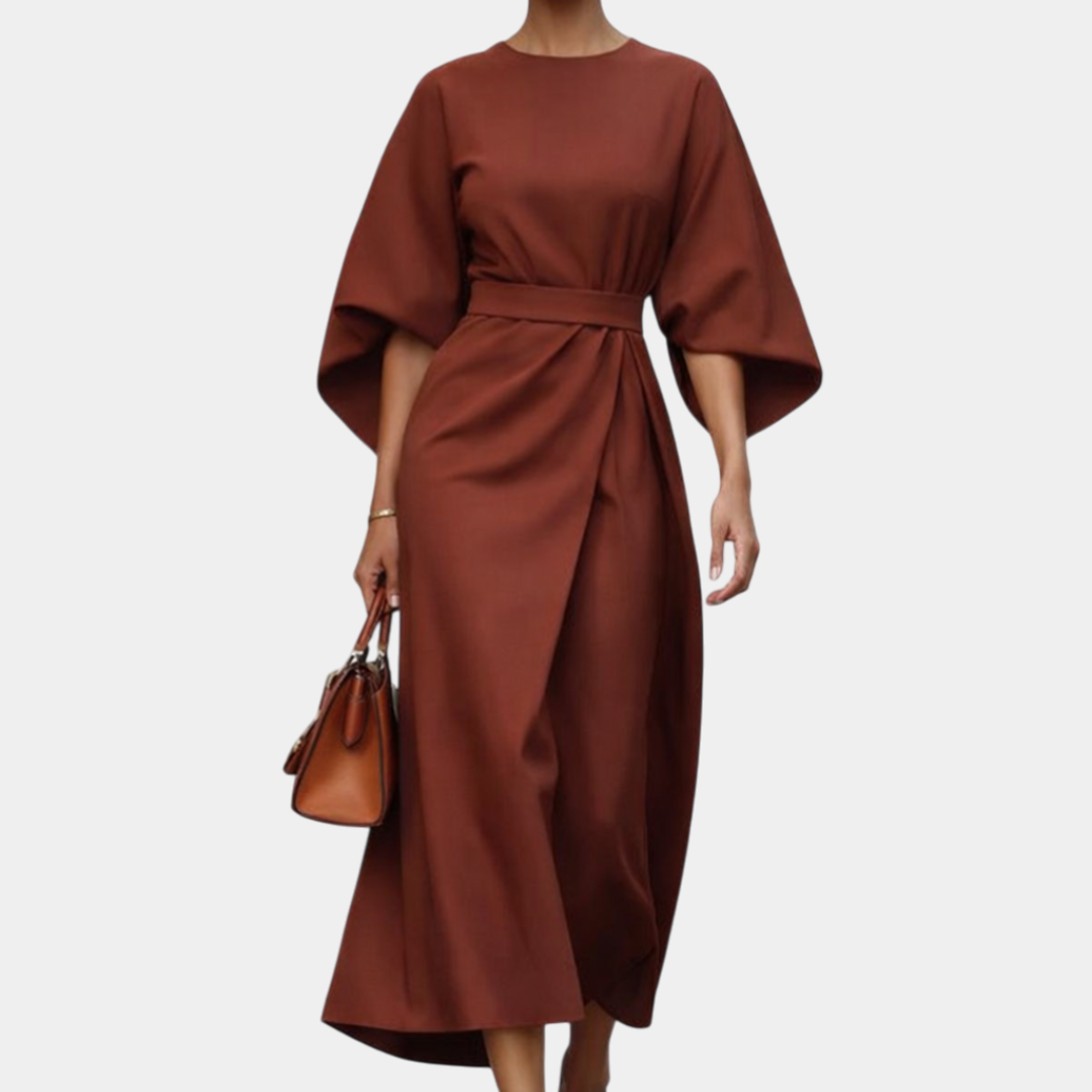 Ariane | Sukienka Maxi z Rękawami Kimono