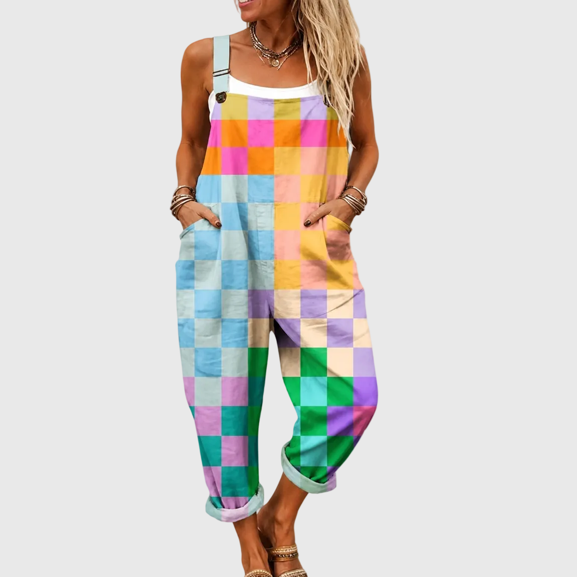 Kolorowy Kombinezon Patchwork