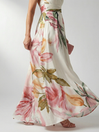 Amiel | Sukienka maxi w jasne, kwiatowe wzory