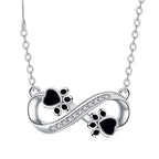 Collier Infinity Pawsavtryck z Kamieniami Zirconia