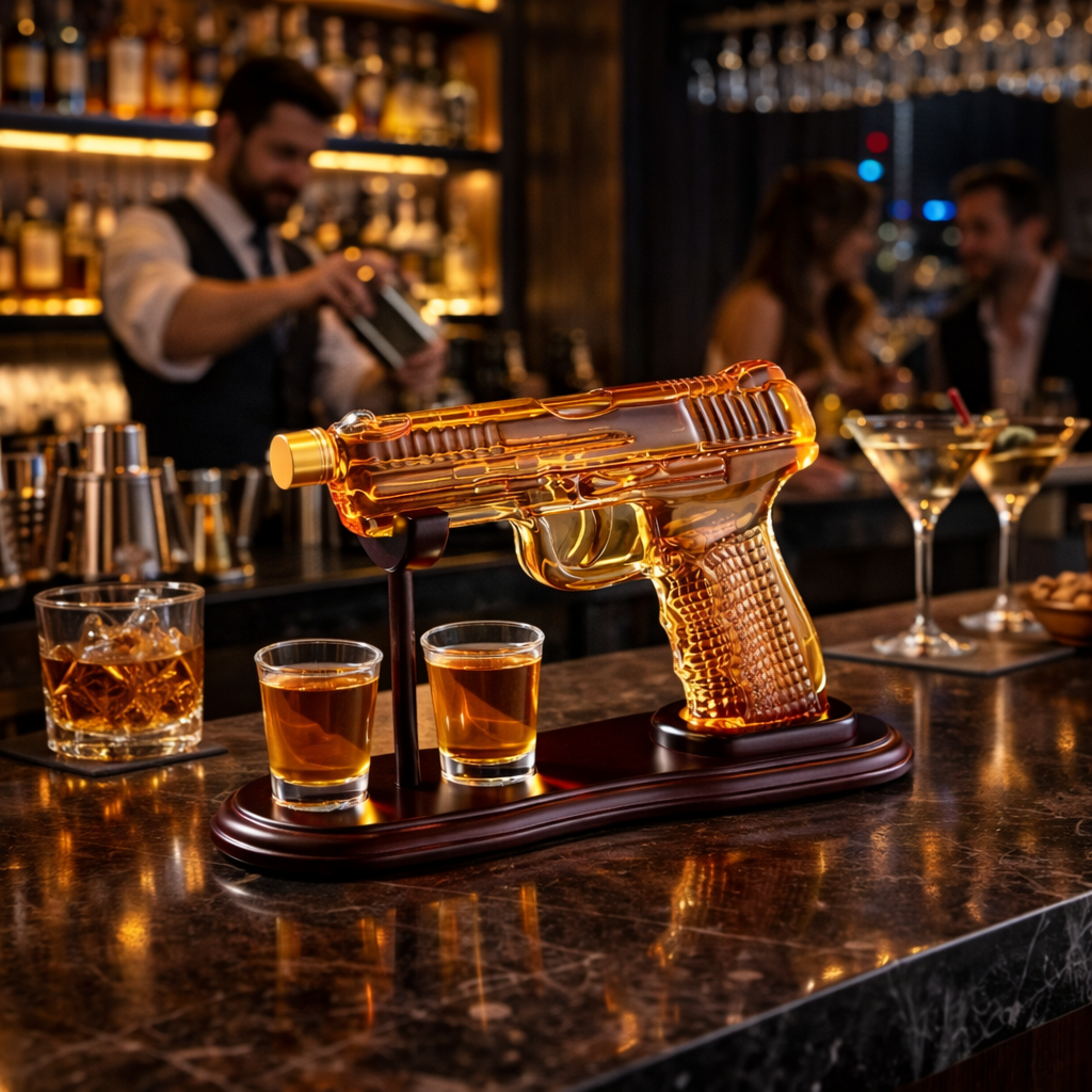 Zestaw whisky – Edycja z pistoletem i szklankami