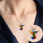 Elegancka Kolia Kolibri z Dodatkowymi Kolczykami