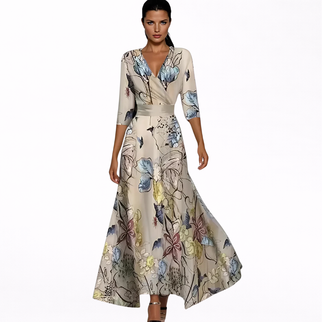 Emilia | Elegancka Maxi Sukienka Kwiatowa
