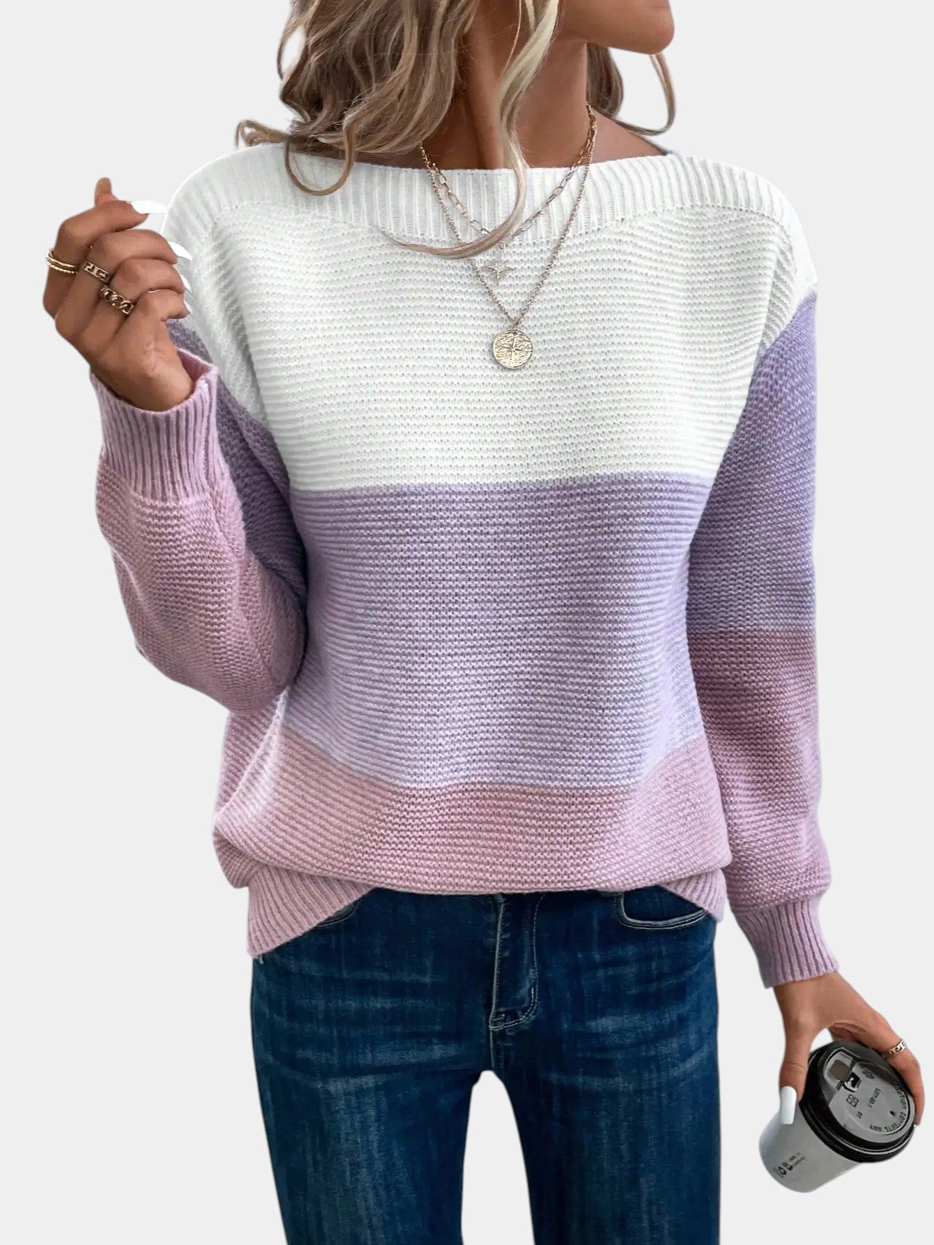 Serena | Miękki Gradientowy Sweter z Wygodnym Krojem