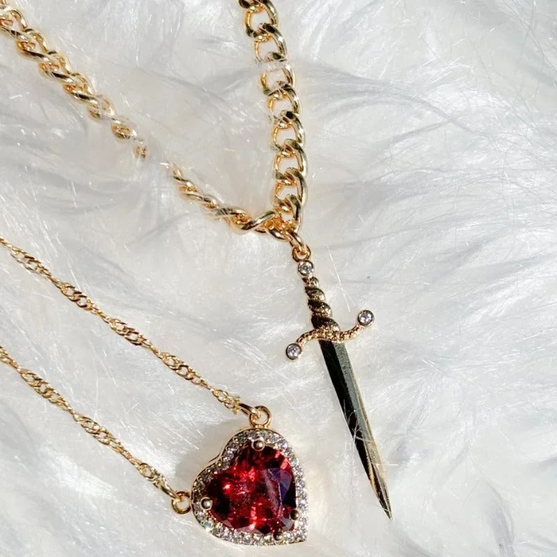 Kolier Fantaisie Złocony 14K