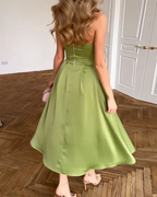 Liora | Elegancka Sukienka Midi Bez Ramiączek