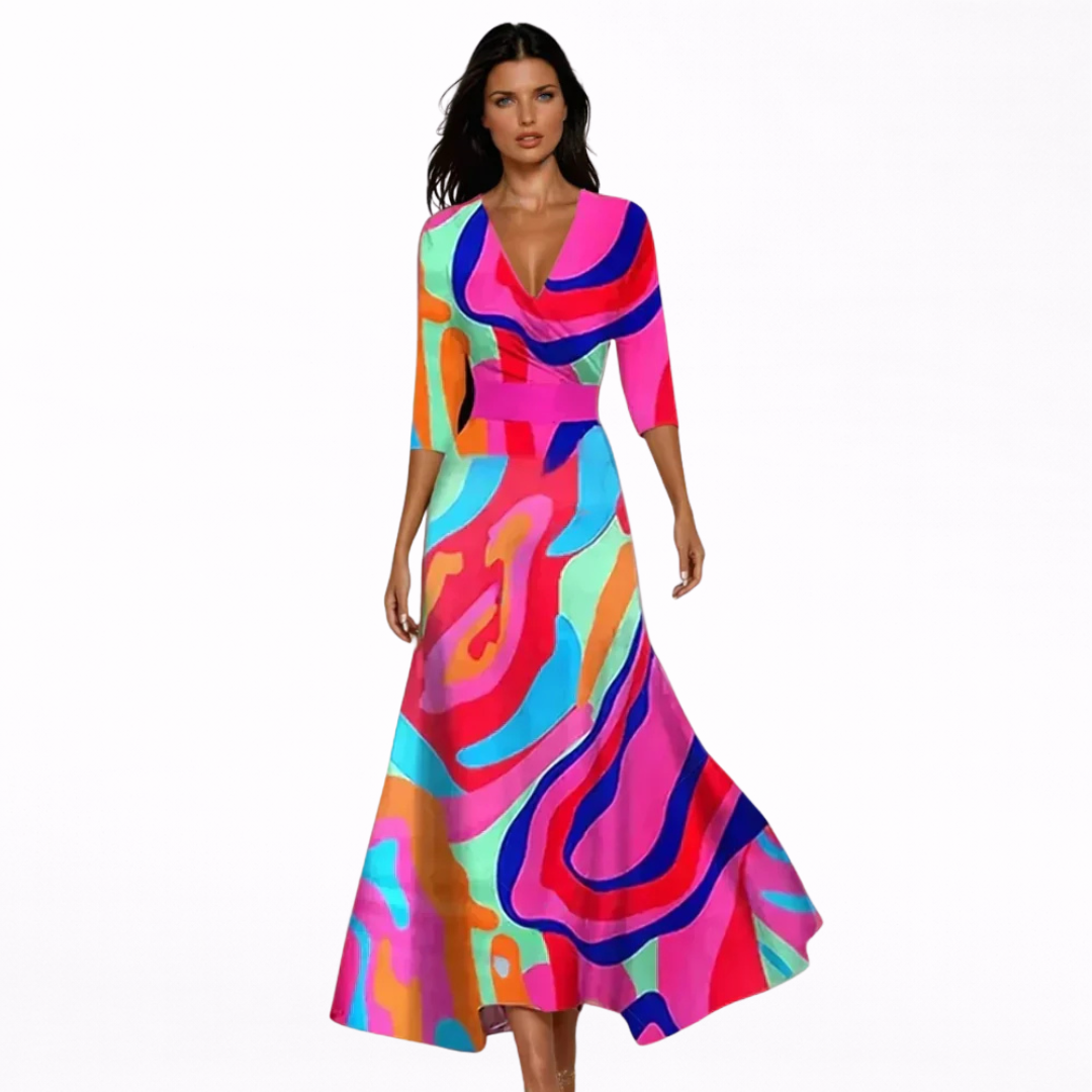 Emilia | Elegancka Maxi Sukienka Kwiatowa