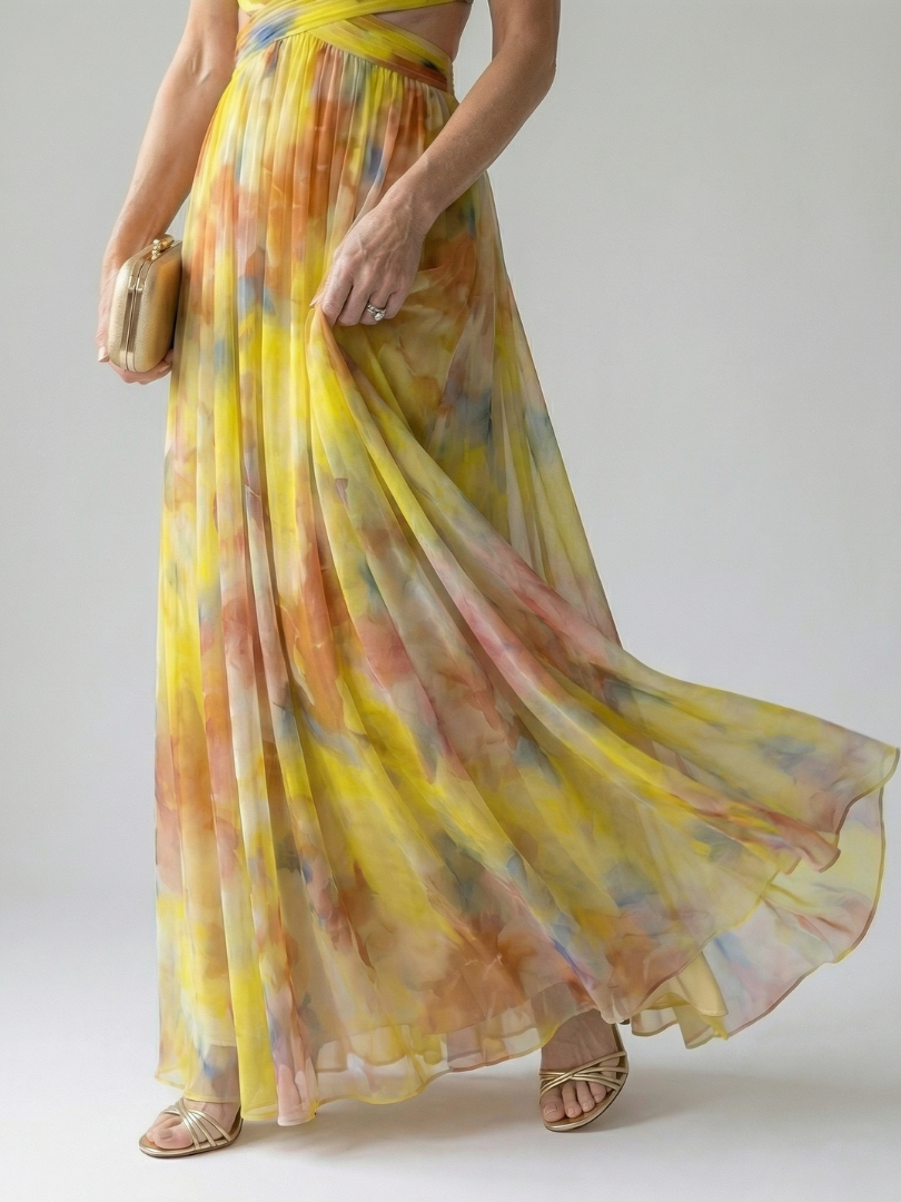 Isel | Miękka sukienka maxi typu wrap