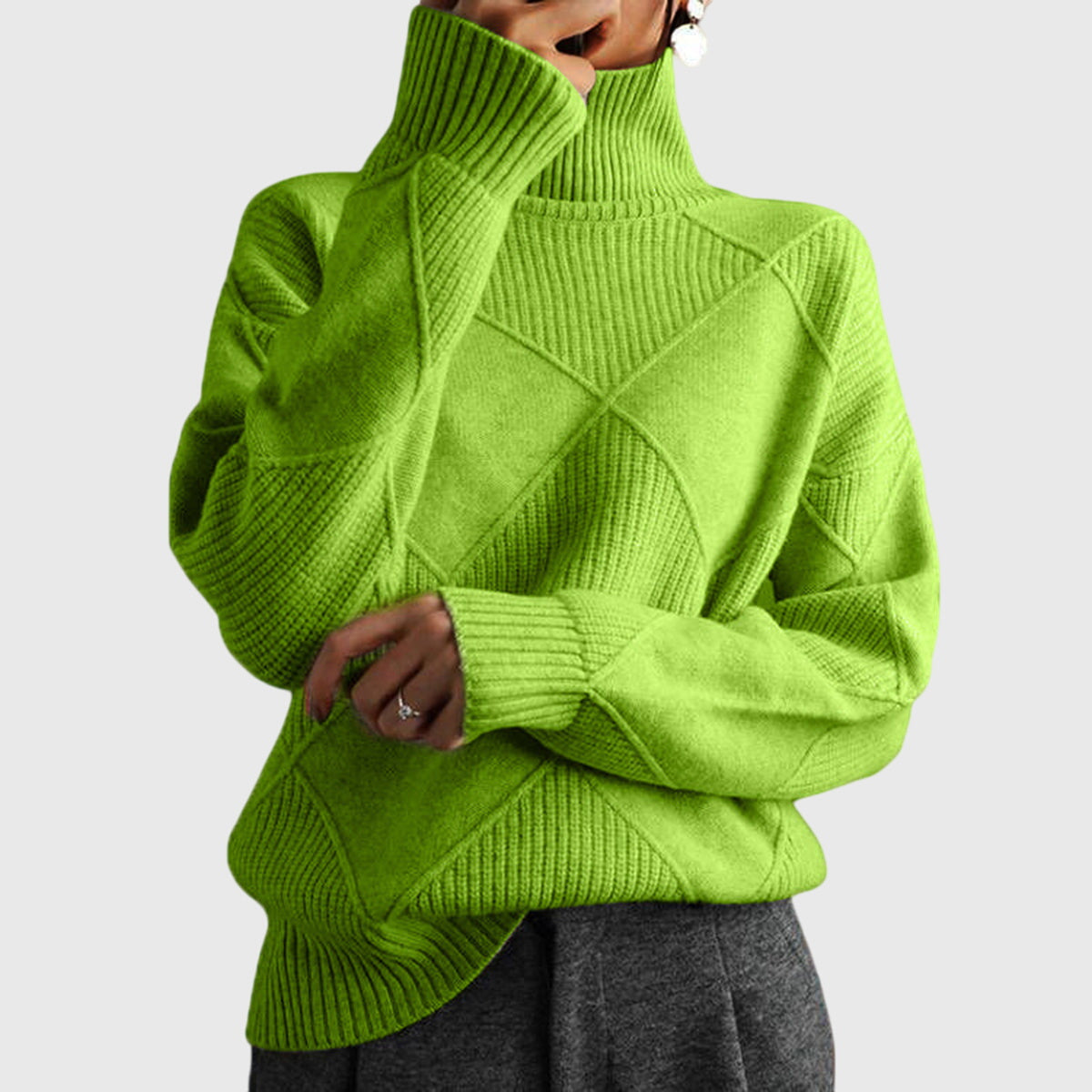 Lauren | Sweter z wysokim kołnierzem
