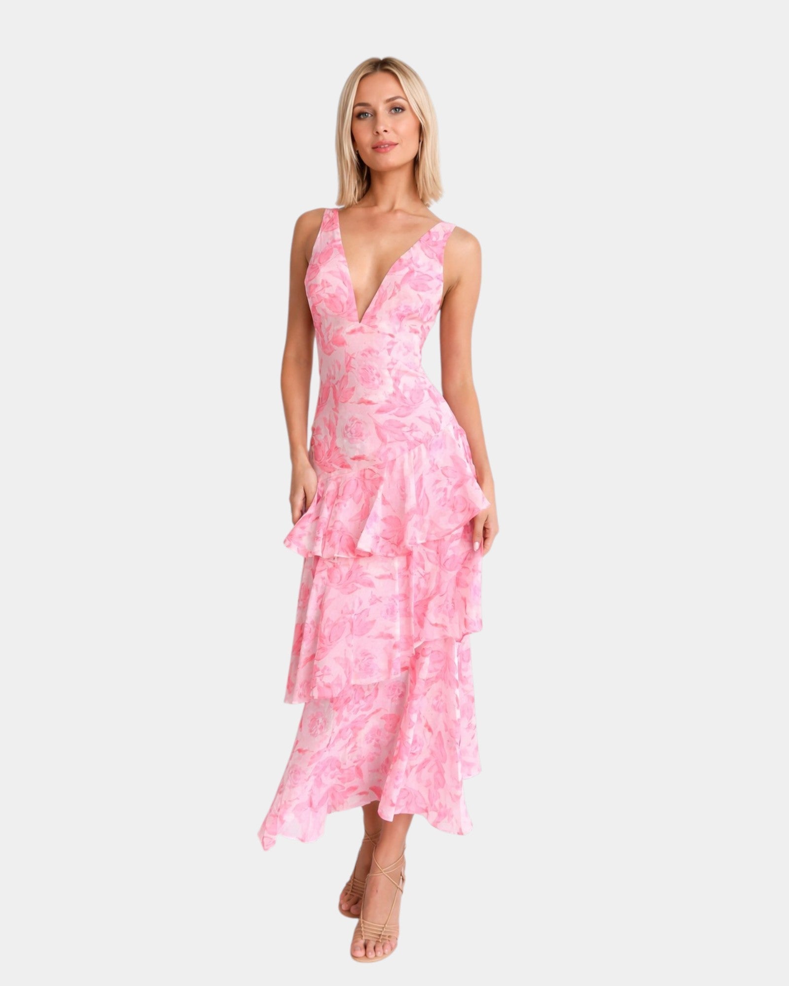 Isa | Elegancka maxi sukienka w kwiaty