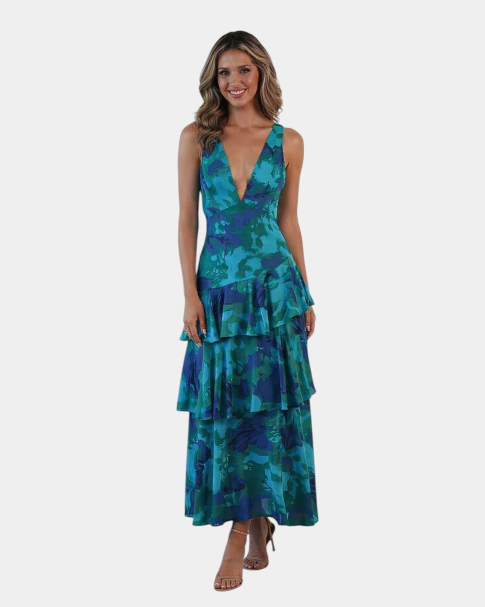 Isa | Elegancka maxi sukienka w kwiaty