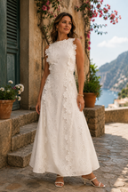 Della | Elegancka Sukienka Maxi Haftowana