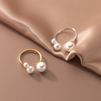Elegancka Pierścionek z Trio Pereł