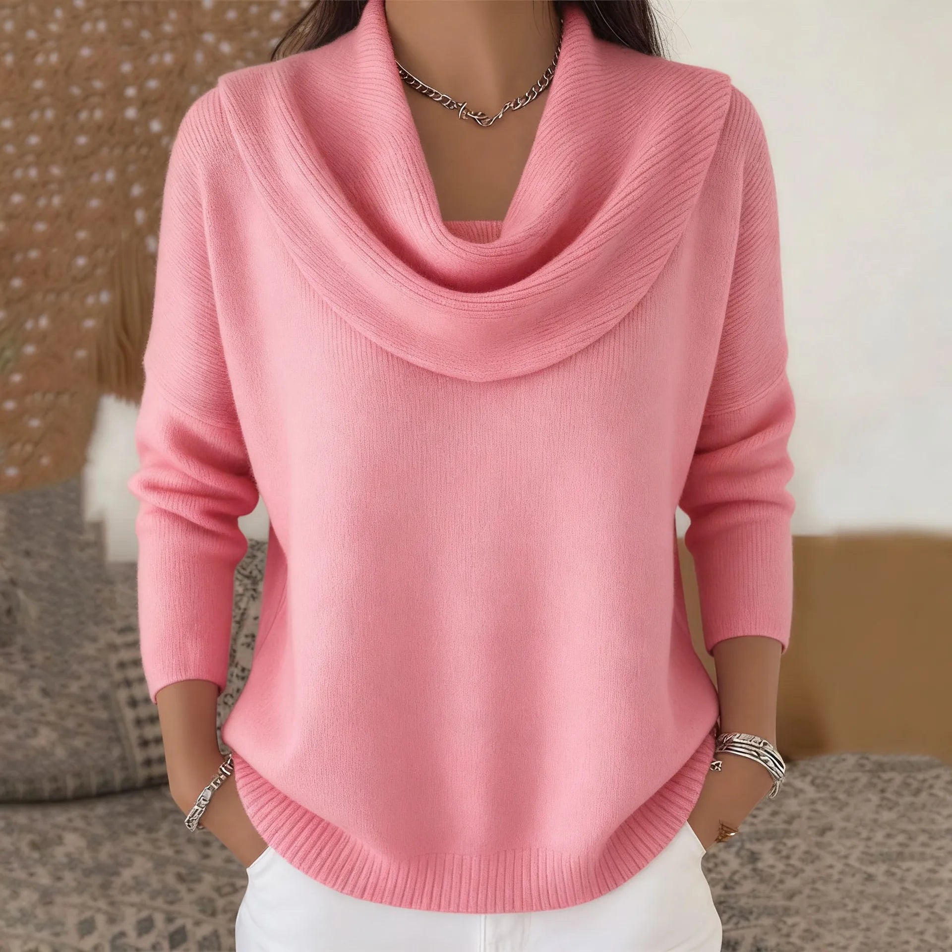 Ruby™ | Sweter z miękkim kołnierzem