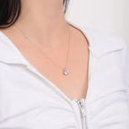 Ekskluzywna srebrna kolia z diamentami moissanite