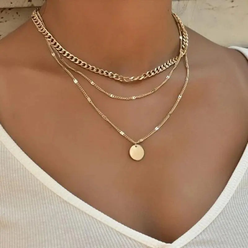 Elegancka Kolia z Platerowanego Złota i Srebra
