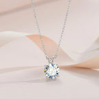 Ekskluzywna srebrna kolia z diamentami moissanite