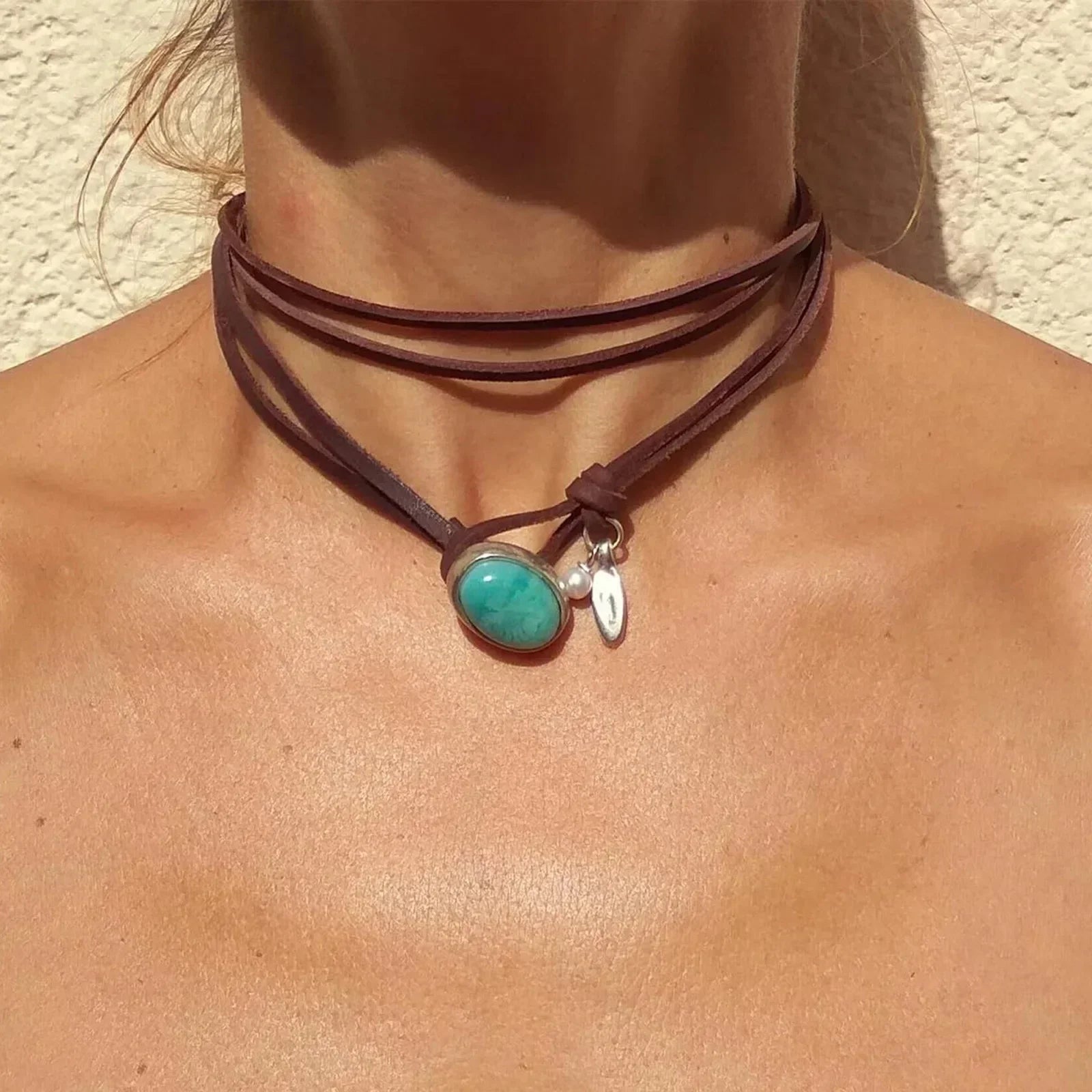Wisiorek z Turquoise w Stylu Boho Vintage