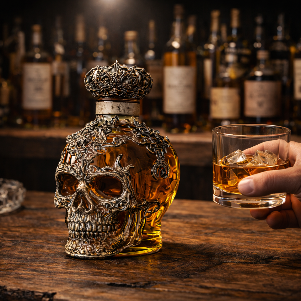 Butelka whisky - Edycja czaszki