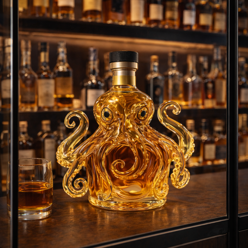 Butelka whisky - Edycja z ośmiornicą