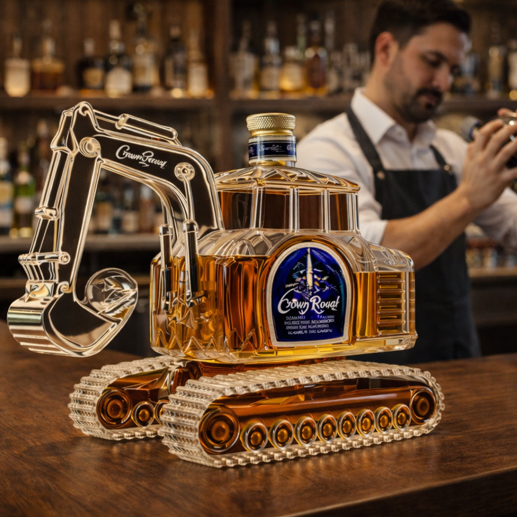 Butelka whisky - Wydanie z koparką