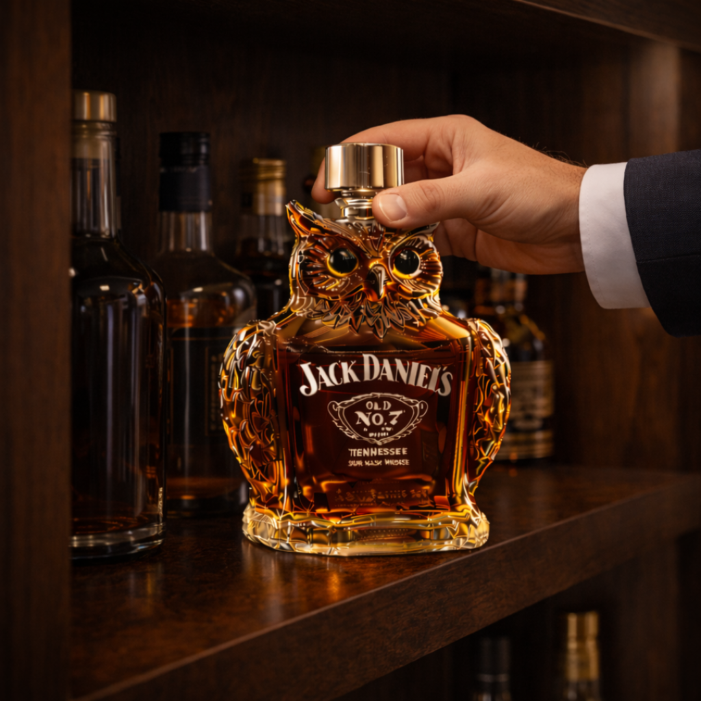 Butelka whisky w kształcie sowy - Edycja Sova