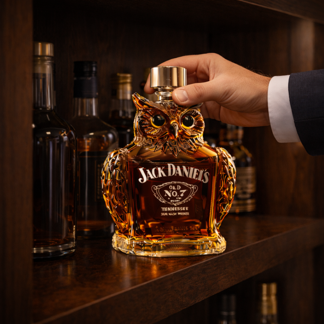 Butelka whisky w kształcie sowy - Edycja Sova