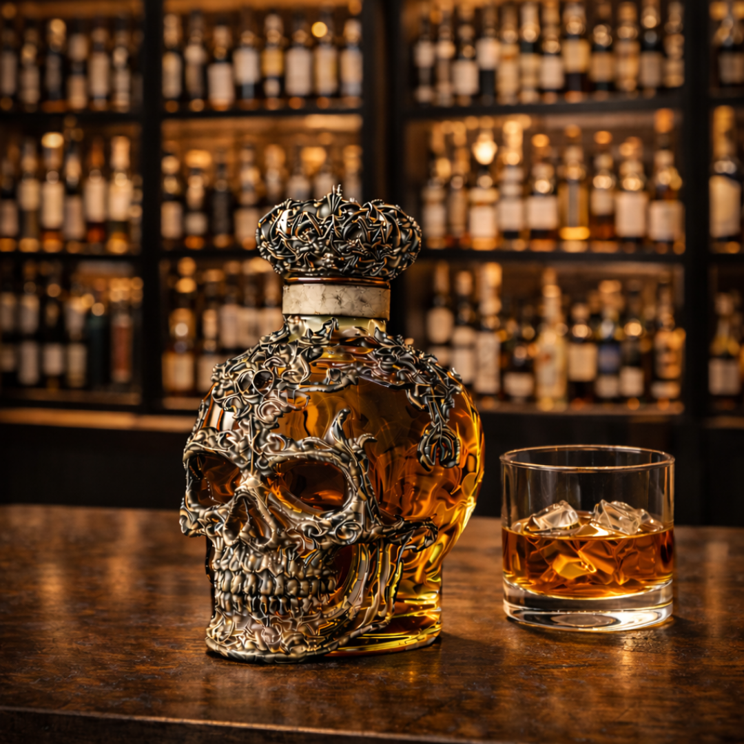 Butelka whisky - Edycja czaszki