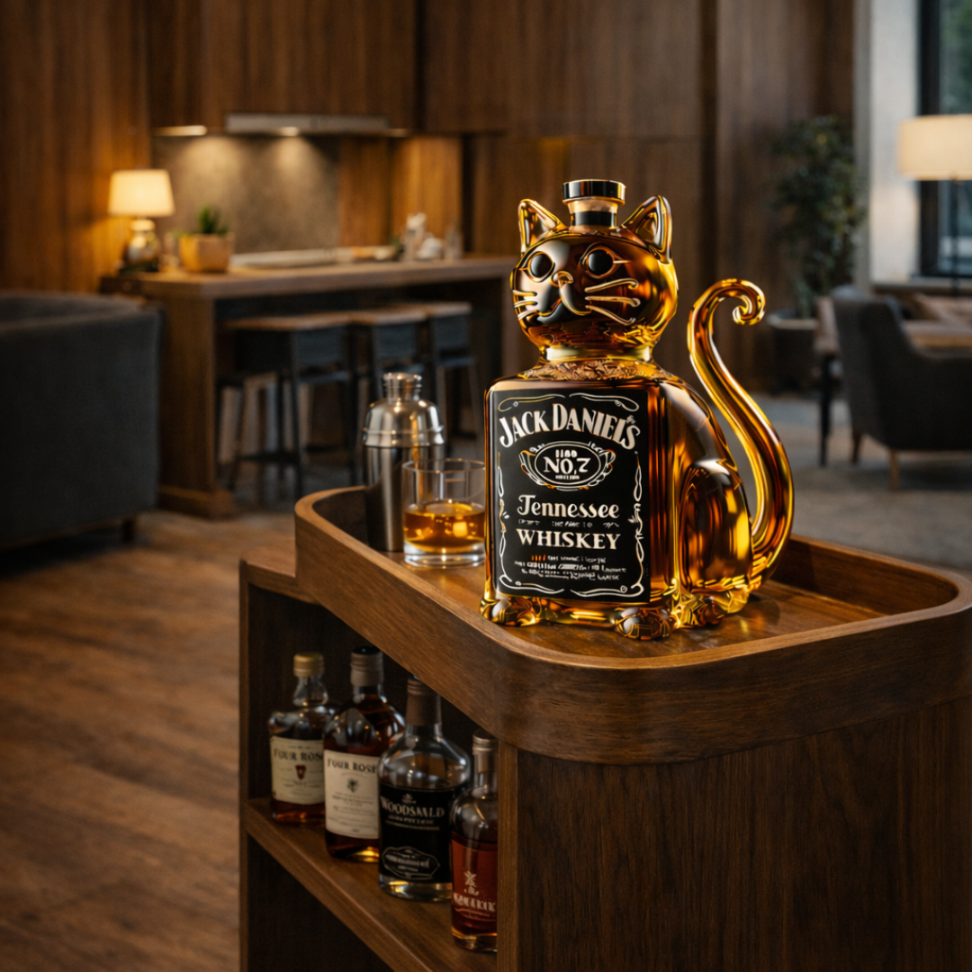 Butelka whisky - Edycja z kotem