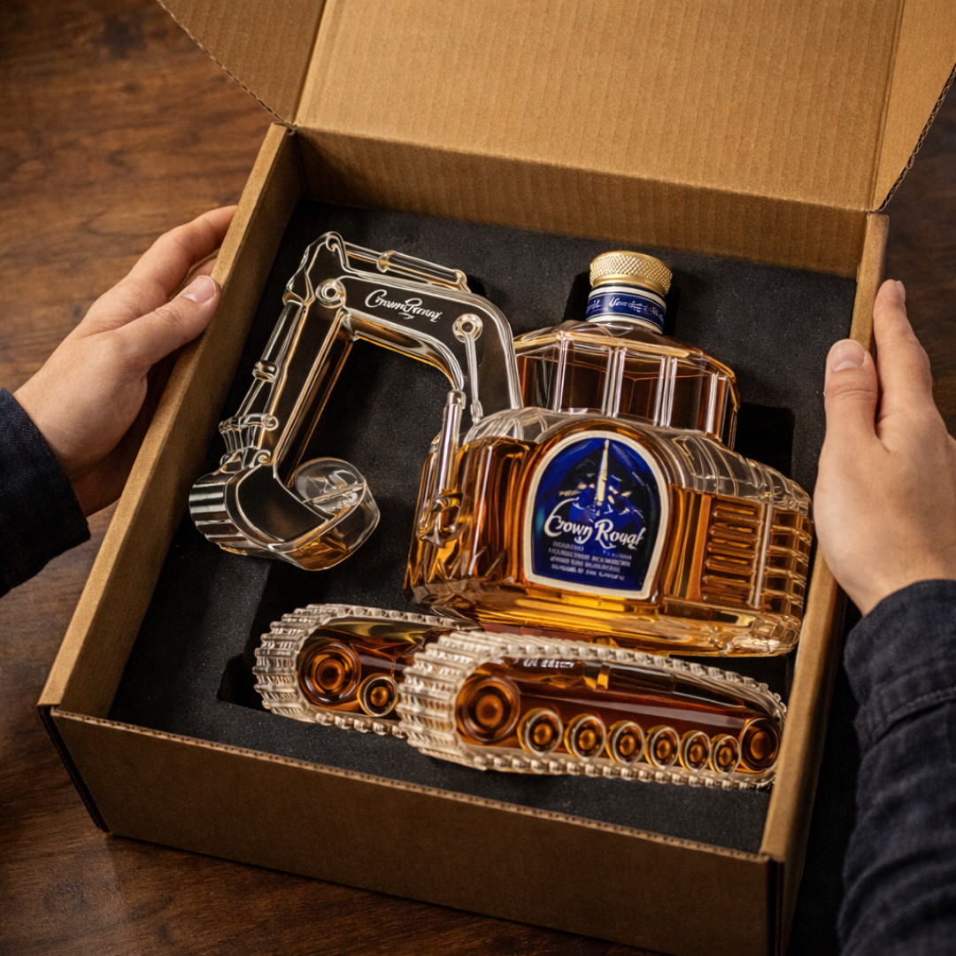 Butelka whisky - Wydanie z koparką