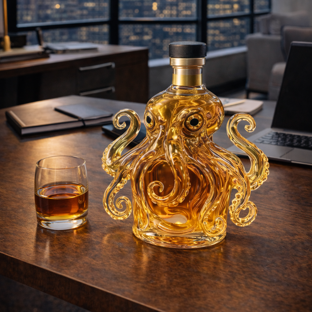 Butelka whisky - Edycja z ośmiornicą