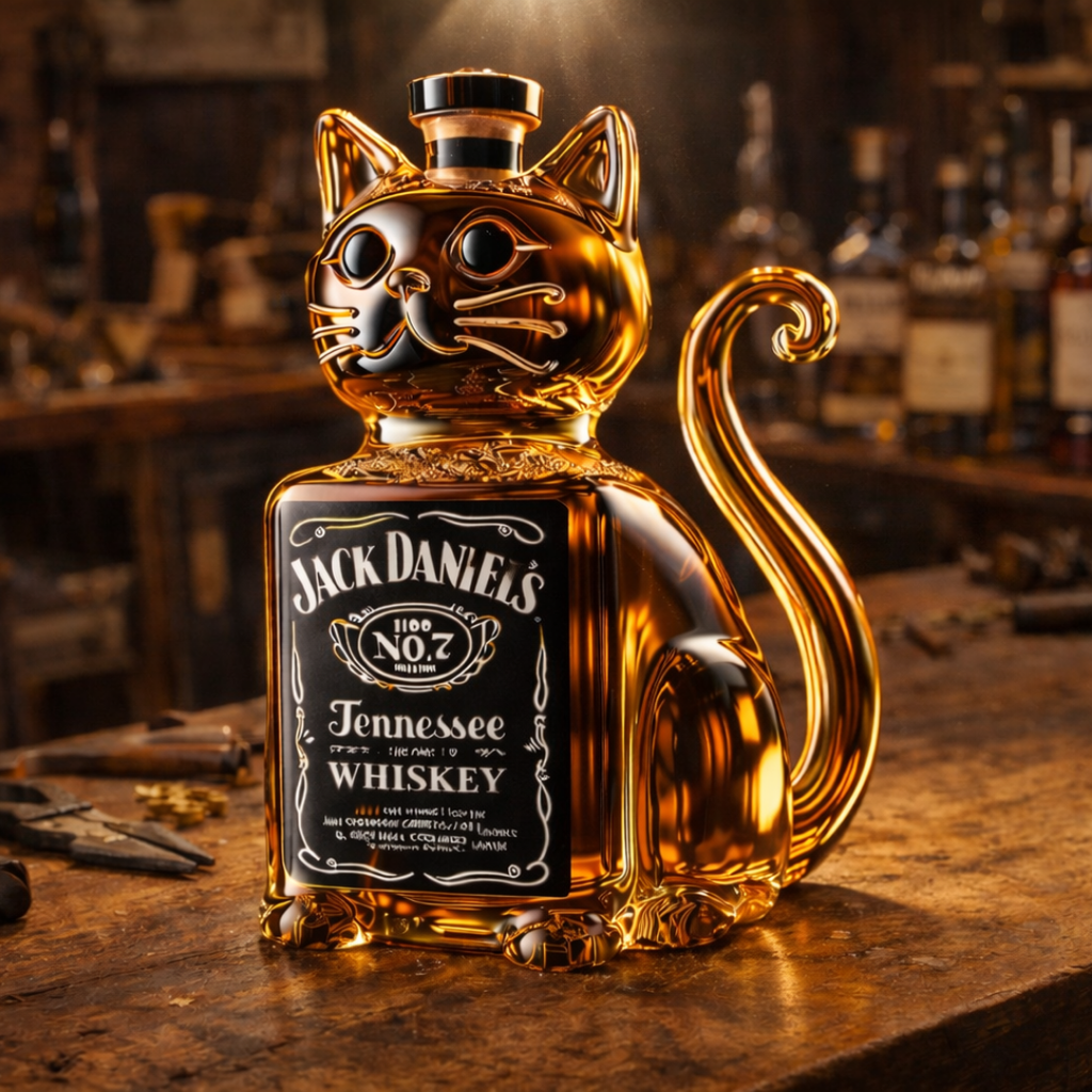Butelka whisky - Edycja z kotem