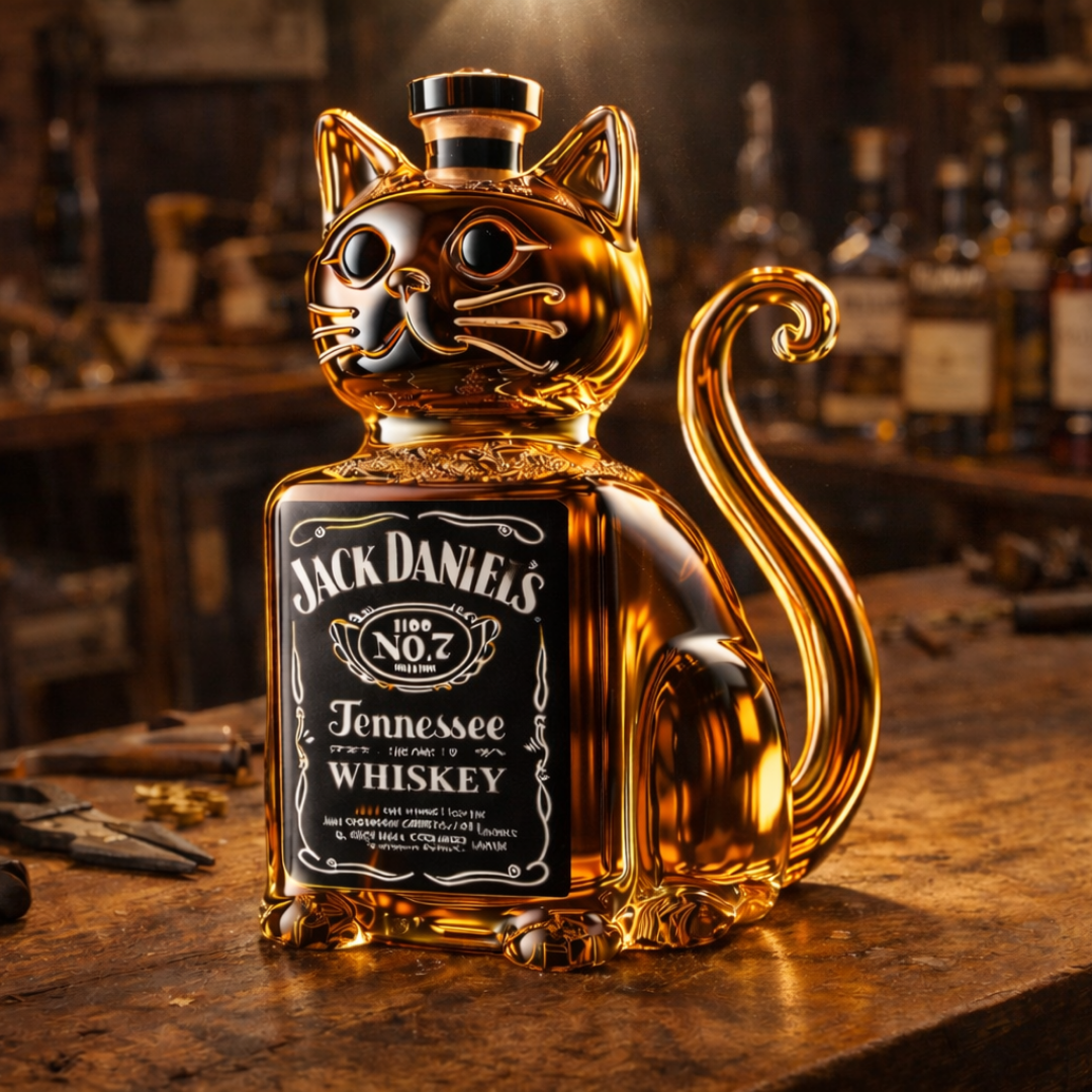 Butelka whisky - Edycja z kotem