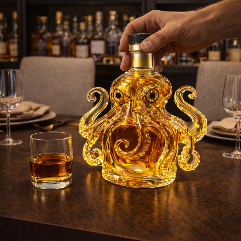 Butelka whisky - Edycja z ośmiornicą